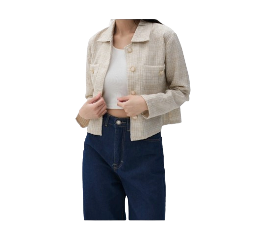 HULM Haerin Blazer Tweed Wanita