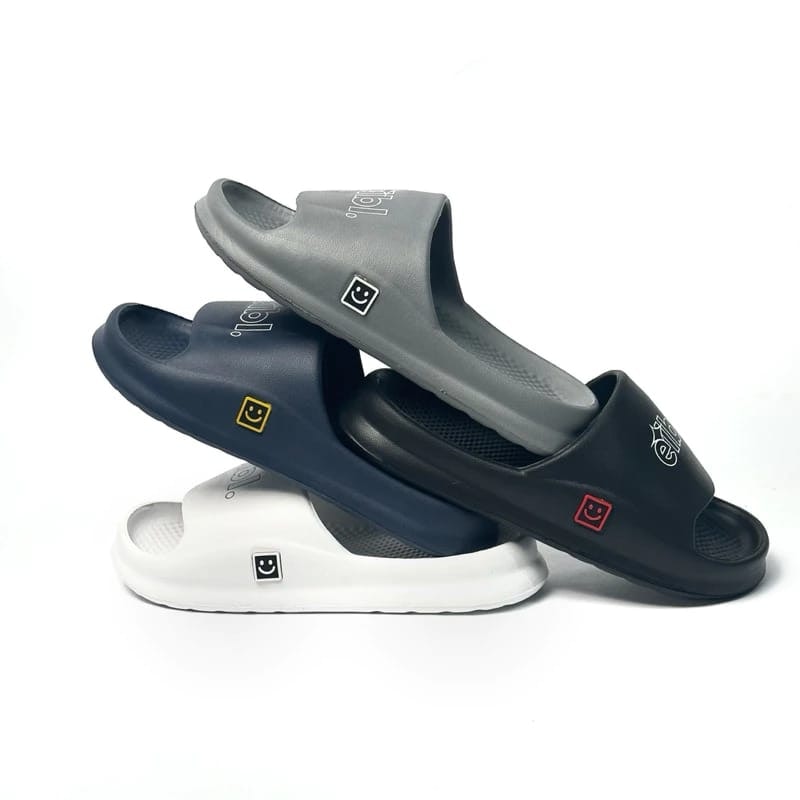 E Label Smiley Sandal Slop Pria 3