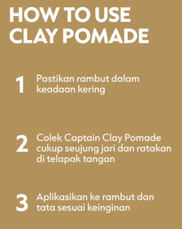 Captain Hairstyling Clay Pomade Neat & Natural 5