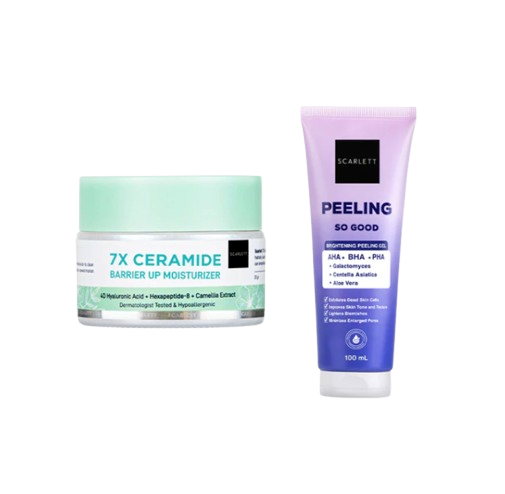 Scarlett Whitening ｜ 7x Ceramide Moisturizer + Peeling Gel 