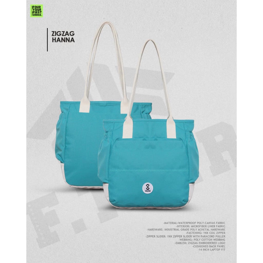  ZIGZAG Hanna Tote Bag Canvas Waterproof  