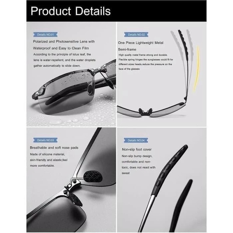 Dennos Kacamata UV 400 Photochromic Polarized 3