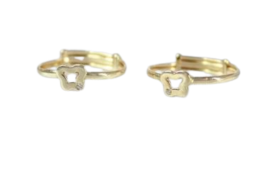 Cincin Anak Kupu Kupu Zirconia Emas Italy