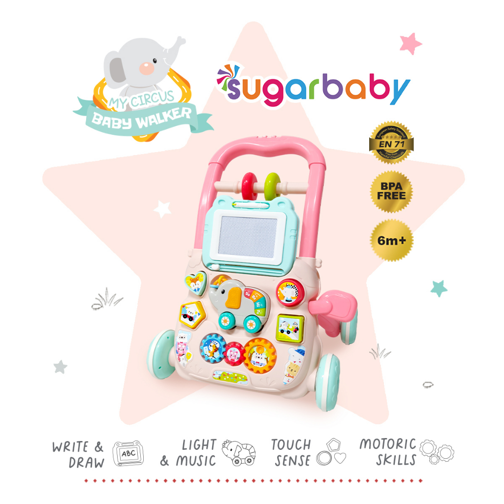 Kindalin Utama Internasional Sugar Baby My Circus Push Walker