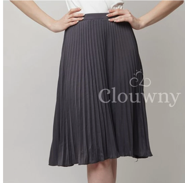 Clouwny Official Clouwny Vamos Midi Pleat Skirt