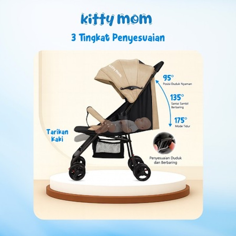 Kitty Mom Stroller Bayi Lipat 3