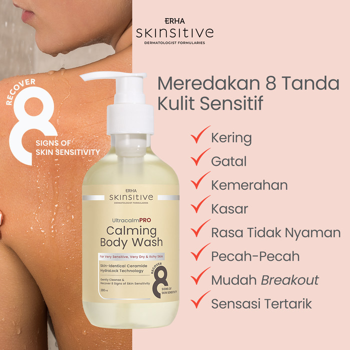 ERHA Clinic Indonesia Skinsitive UltracalmPRO Calming Body Wash
