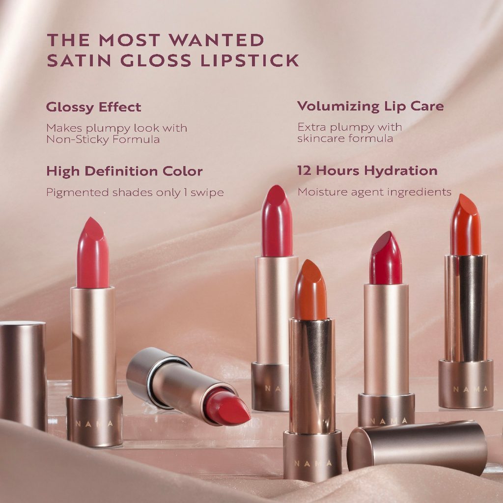 NAMA Beauty Satin Silky Lipstick 25 Peach Melba