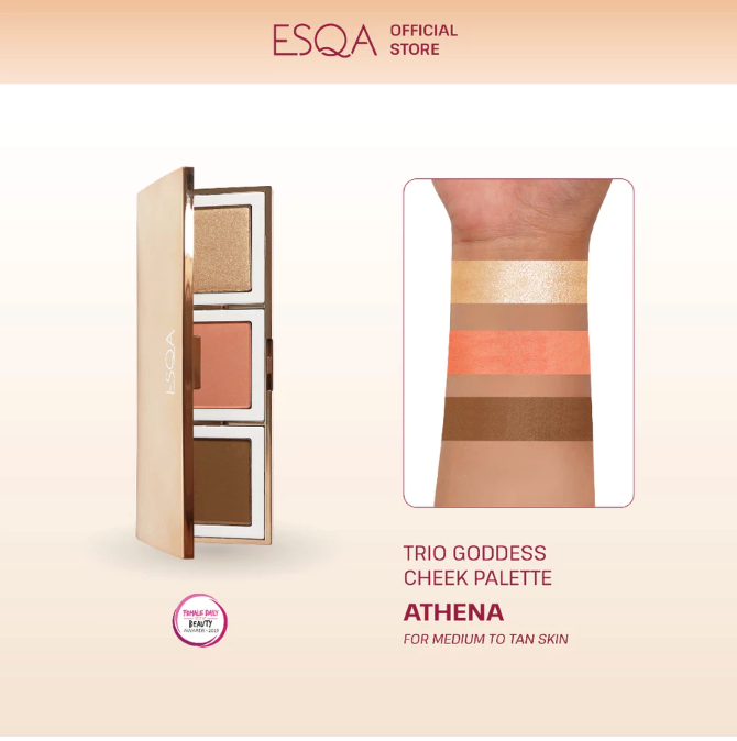 Keva Cosmetics International ESQA Trio Goddess Cheek Palette Athena