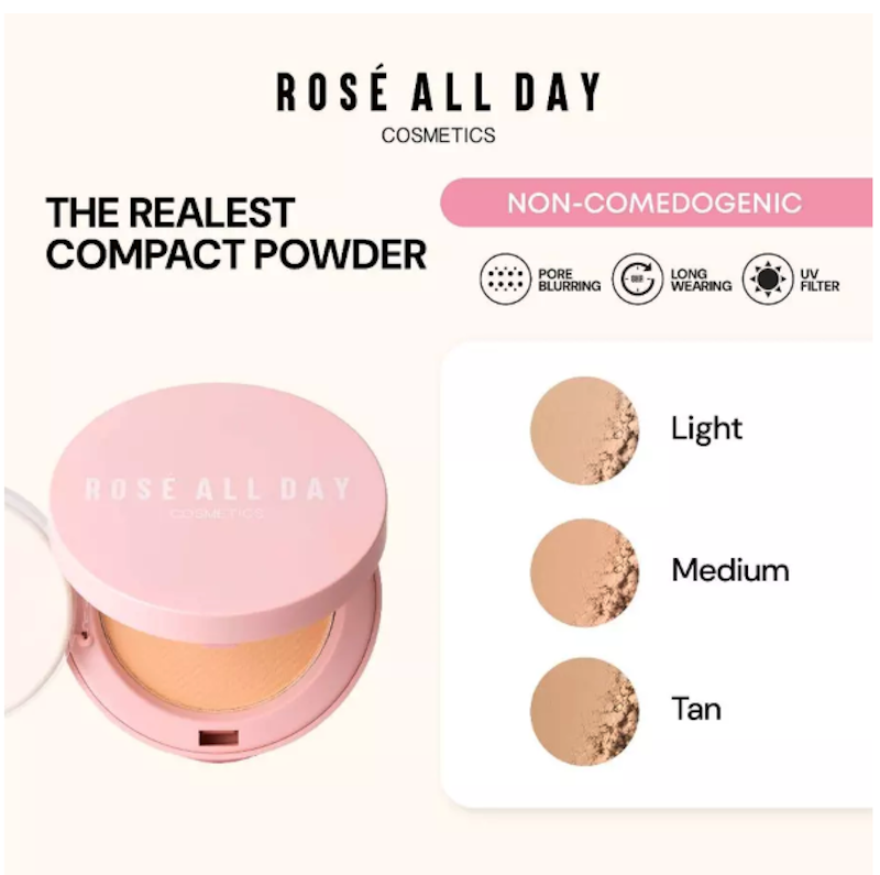 Rosé All Day The Realest Lightweight Compact Powder Medium 5