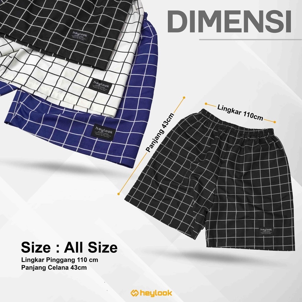  HEYLOOK Celana Pendek Tartan White