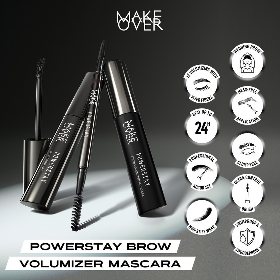 Paragon Technology and Innovation MAKE OVER Powerstay Brow Volumizer Mascara 2.0 Dark Brown