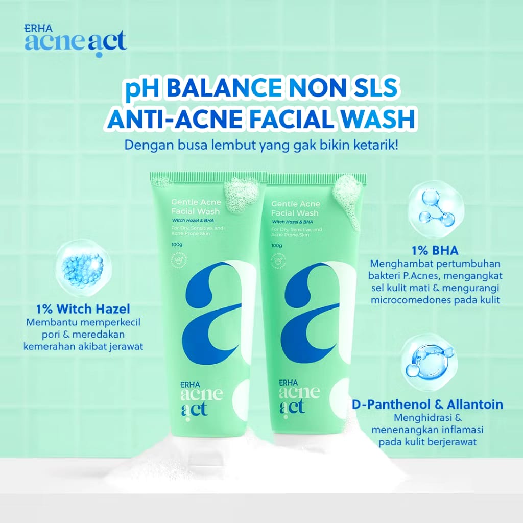 ERHA Clinic Indonesia AcneAct Gentle Acne Facial Wash 