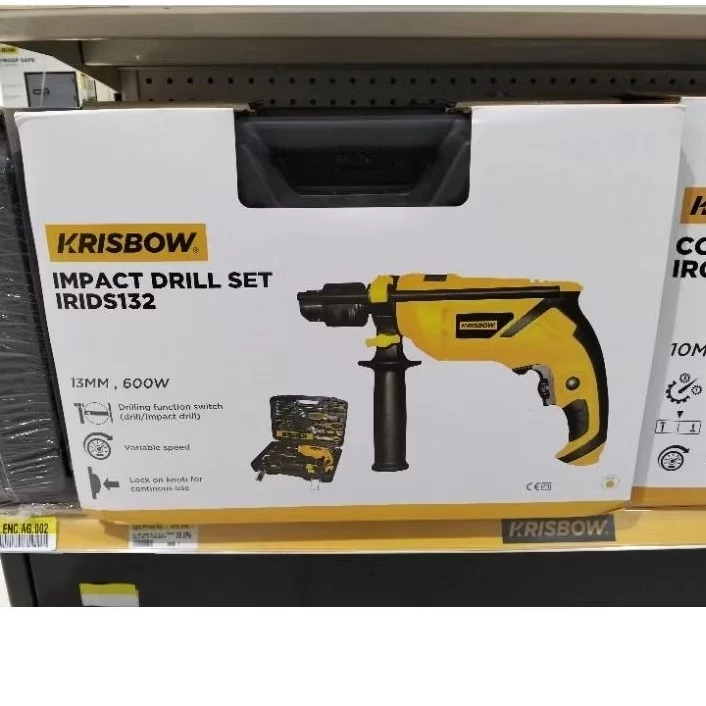 Krisbow Indonesia Krisbow® Impact Drill Set13 mm 600 W IRIDS132
