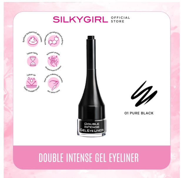 Alliance Cosmetic Group Silkygirl Double Intense Gel Eyeliner 01 Pure Black