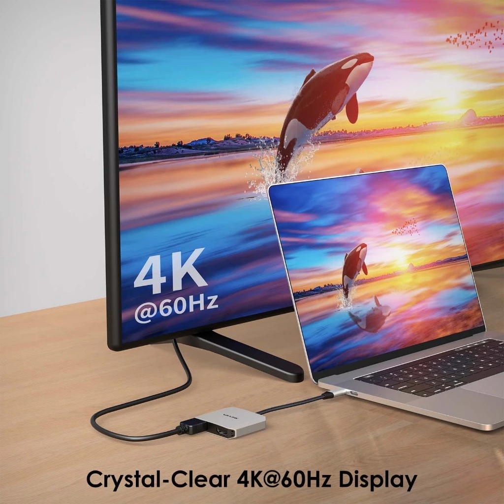 Wavlink Technology WAVLINK USB C to Dual 4K HDMI Adapter 3-In-1