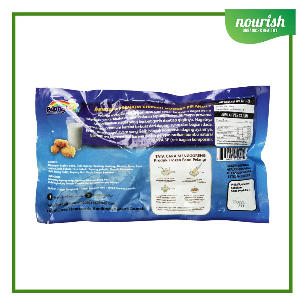 Pelangi Chicken Nugget Milky Original 3