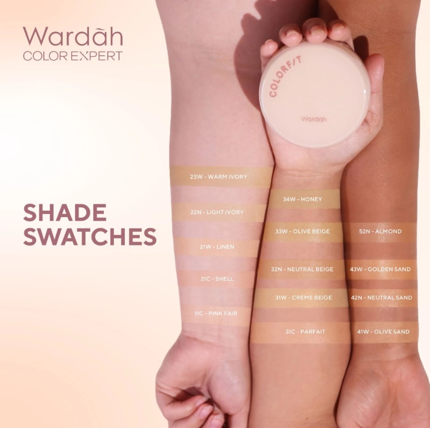 Paragon Technology and Innovation Wardah Colorfit Perfect Glow Cushion 22N Light Ivory