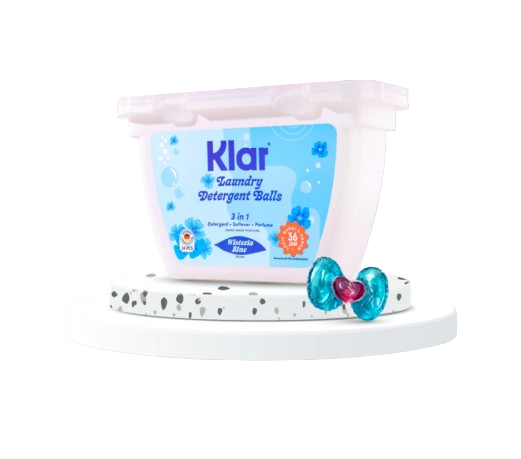 Klar Laundry Detergent Balls 3 in 1 Wisteria Blue
