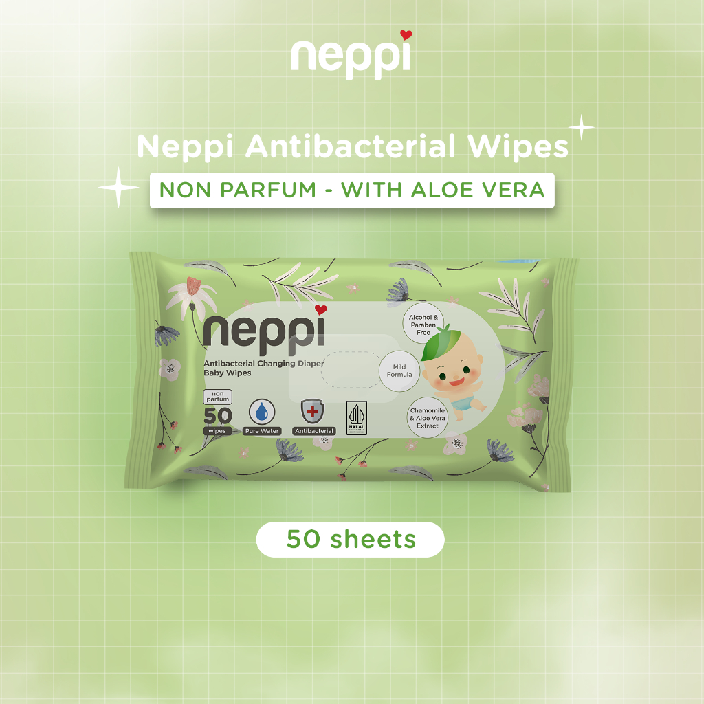 Mega Intra Sejahtera Neppi Antibacterial Changing Diapers Baby Wipes