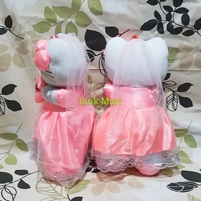 Boneka Couple Besar Hello Kitty Wedding Dress 5