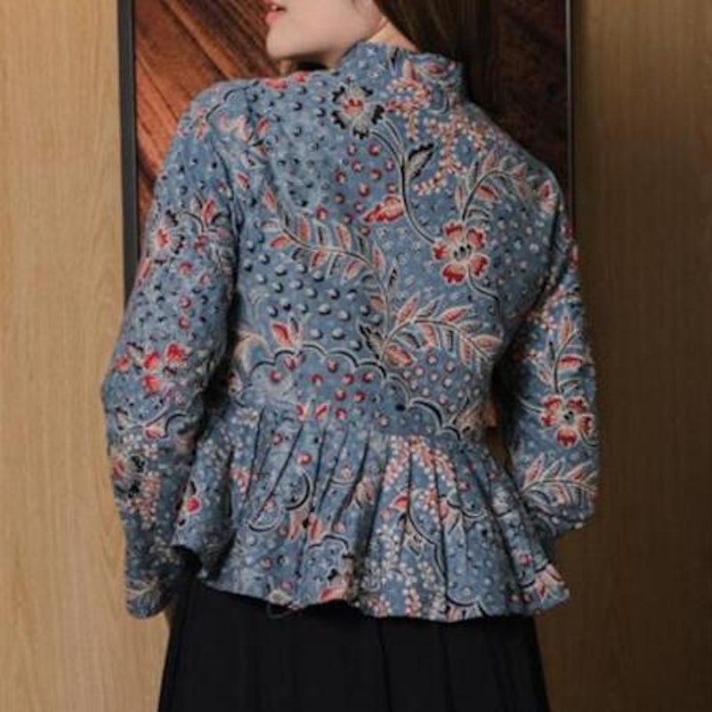 Kichi Batik Blazer Outer Batik Peplum Mustika 4