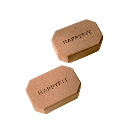 HAPPYFIT Cork Yoga Block