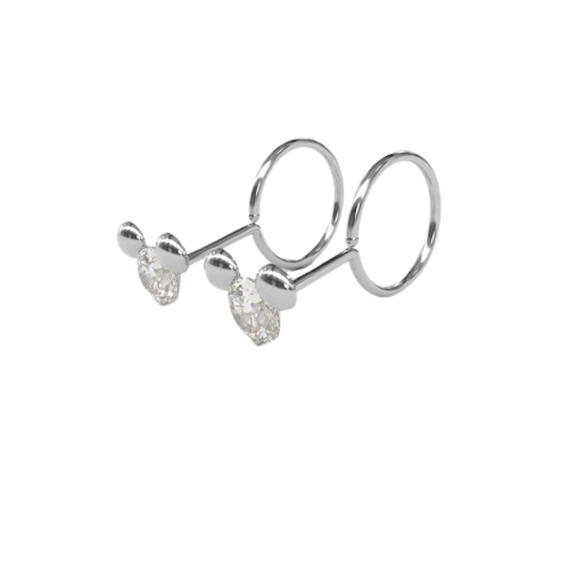 Littlethingshewear Anting Emas Bayi Little Mouse Swarovski 1