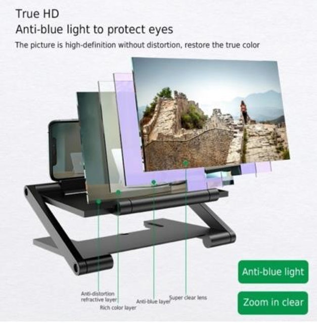 F6 Kaca Pembesar layar HP Smartphone 3D HD 4
