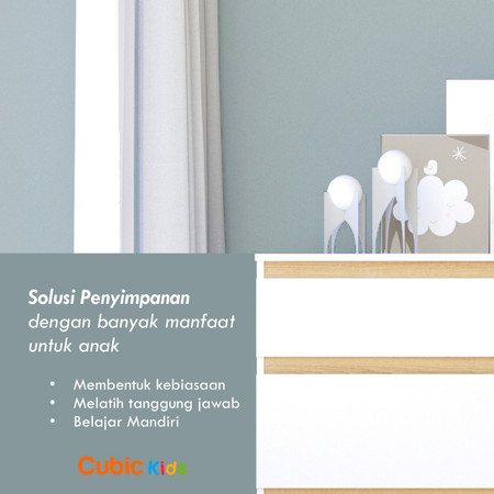 Cubic Kids Chest Drawer Anak 3 Susun  4