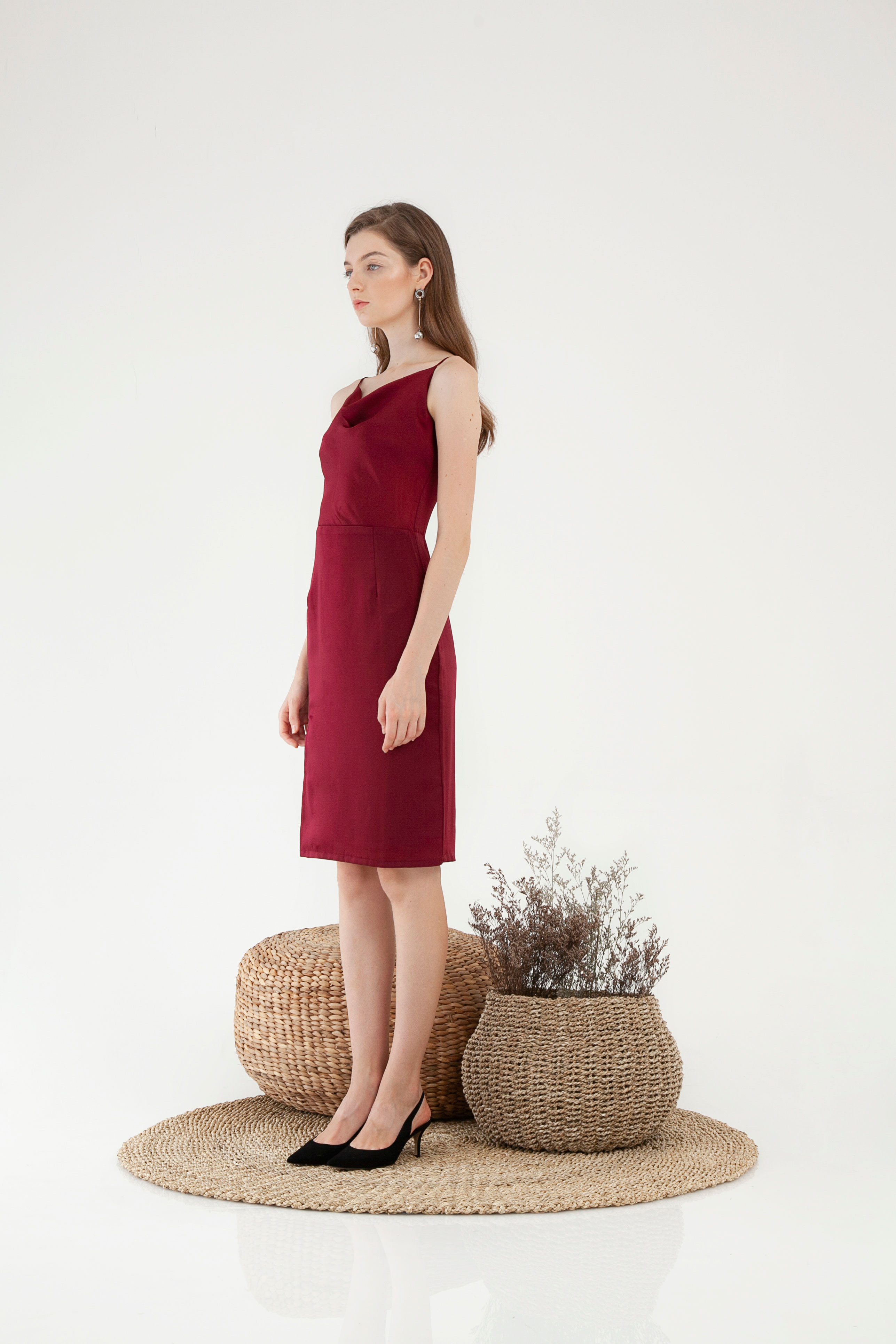 Cloth Inc Drapery Slit Dress