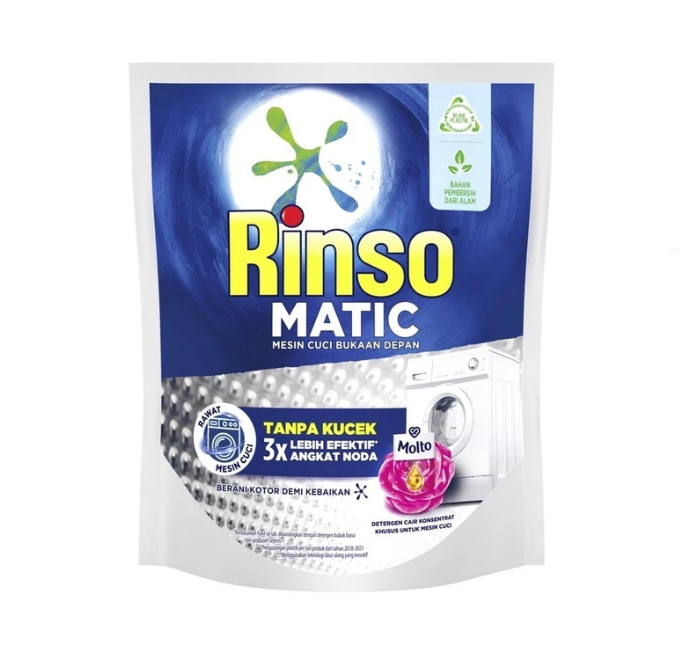 Rinso Matic Deterjen Cair Mesin Cuci Bukaan Depan 