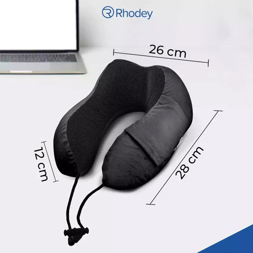  Rhodey Bantal Leher U-Shape Foldable Travel Neck Pillow SER43