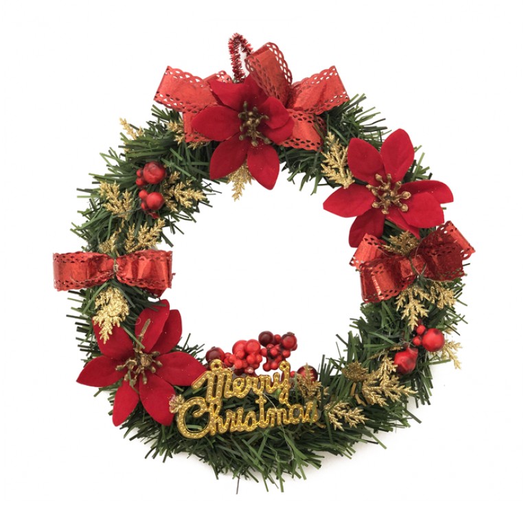 Christmas Flower Wreath
