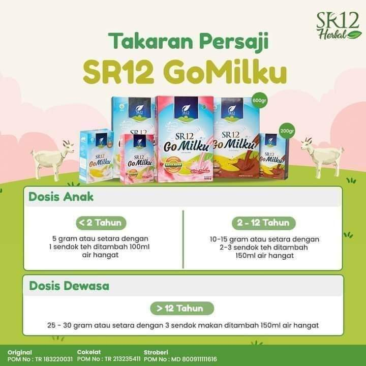 SR12 Herbal Perkasa SR12 GoMilku Cokelat