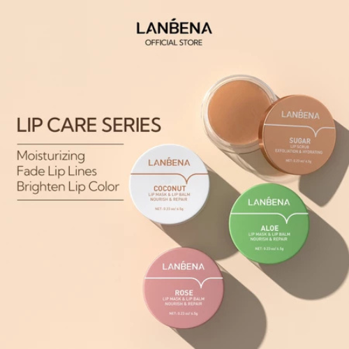 JNR Sosial Indonesia LANBENA Lip Mask & Lip Balm Rose