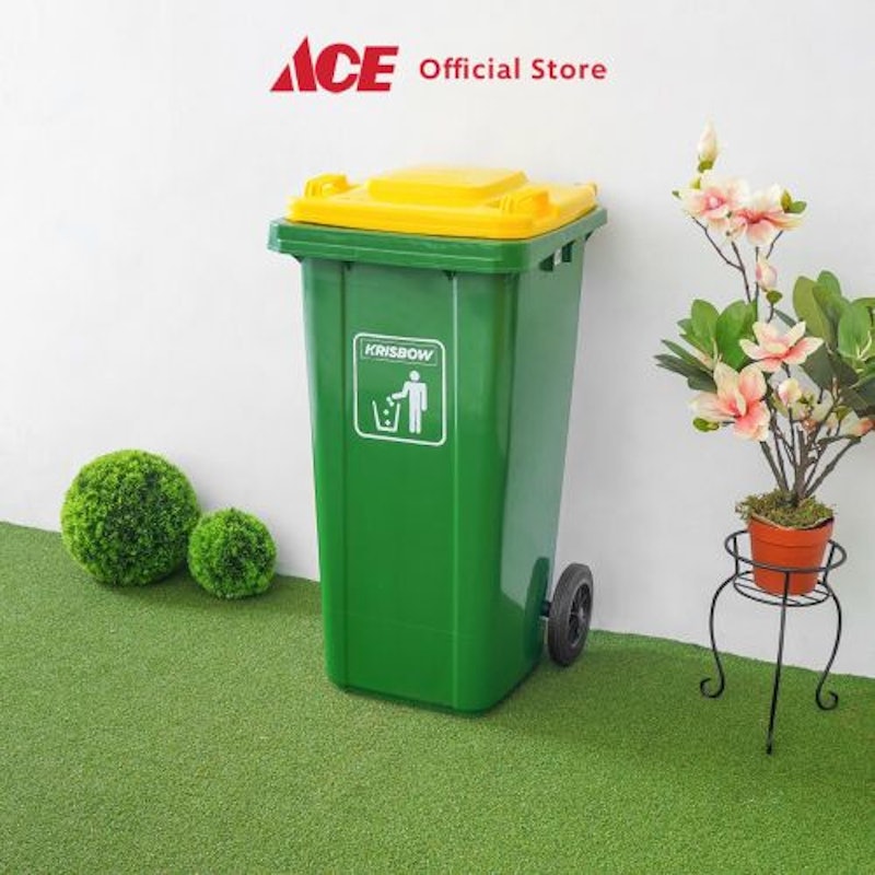 Dust Bin with Yellow Lid 120L 4