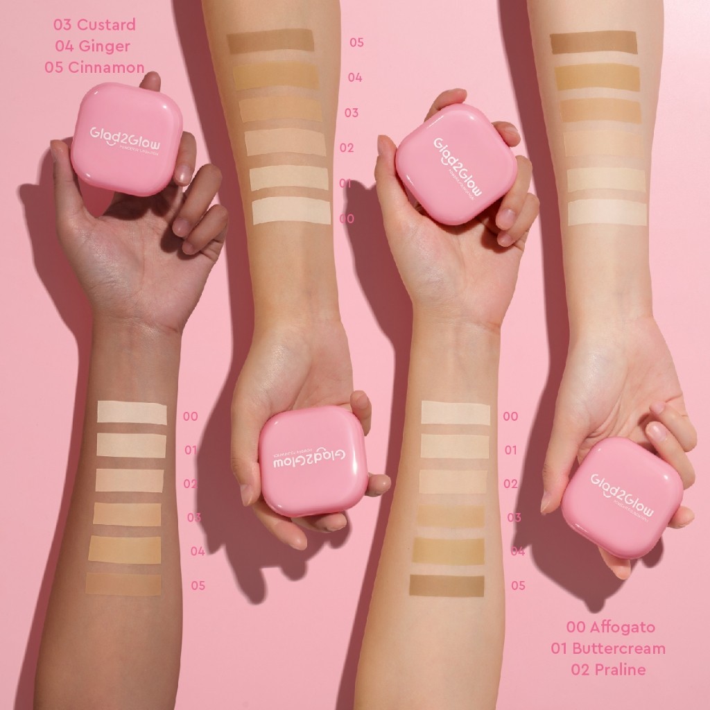 Suntone Wisdom Indonesia Glad2Glow Perfect Blurring Powder Foundation 02 Praline