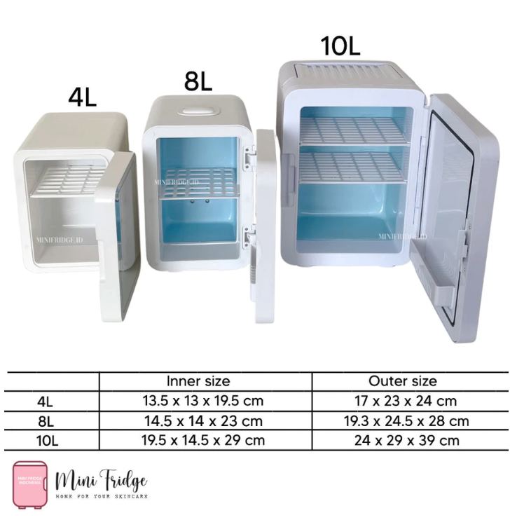  Mirror Mini Fridge 8 L