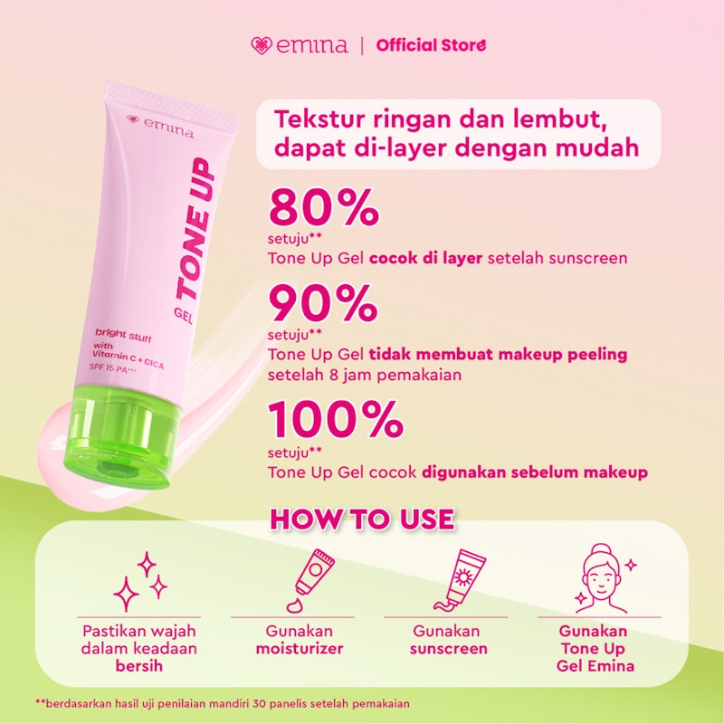 Emina Bright Stuff Tone Up Gel SPF 15 PA+++