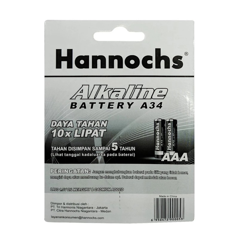 Hannochs Baterai Alkaline AAA 2