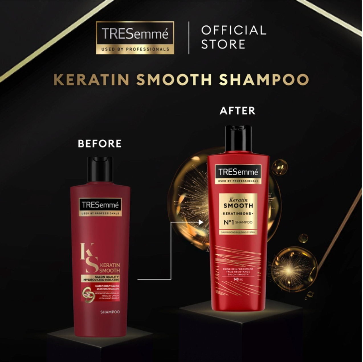 Unilever Indonesia TRESemmé Keratin Smooth N°1 Keratinbond+ Shampoo