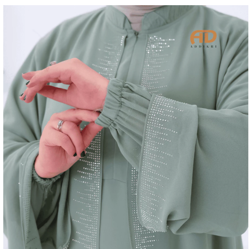 Addikri Collection Gamis Sabira Sage Green 2