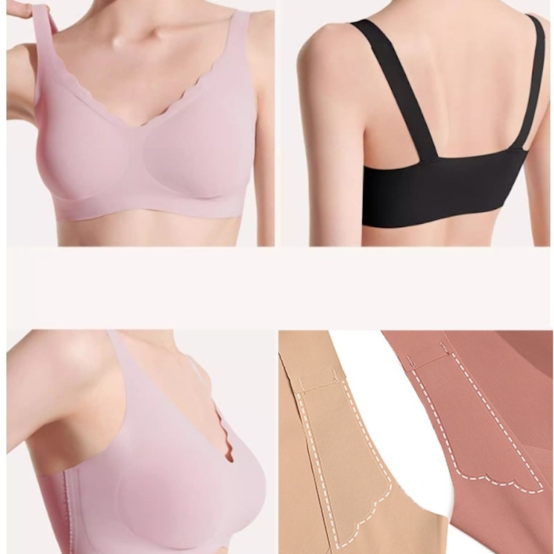 Hisilicon Seamless Sport Push Up Bra Set Tanpa Kawat 4
