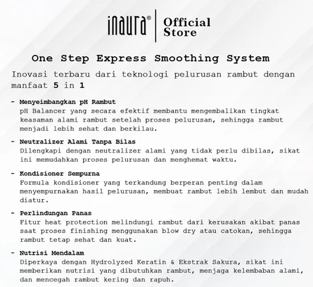 Inaura Anugerah. Inaura One Step Express Smoothing System Sensitive Hair
