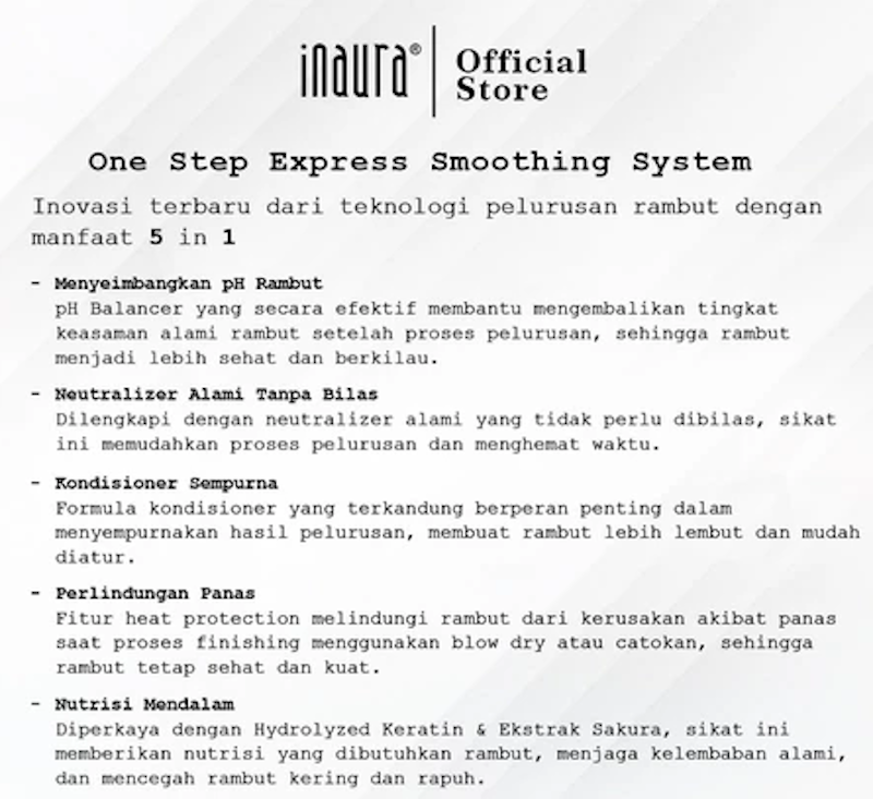 Inaura One Step Express Smoothing System Sensitive Hair 2