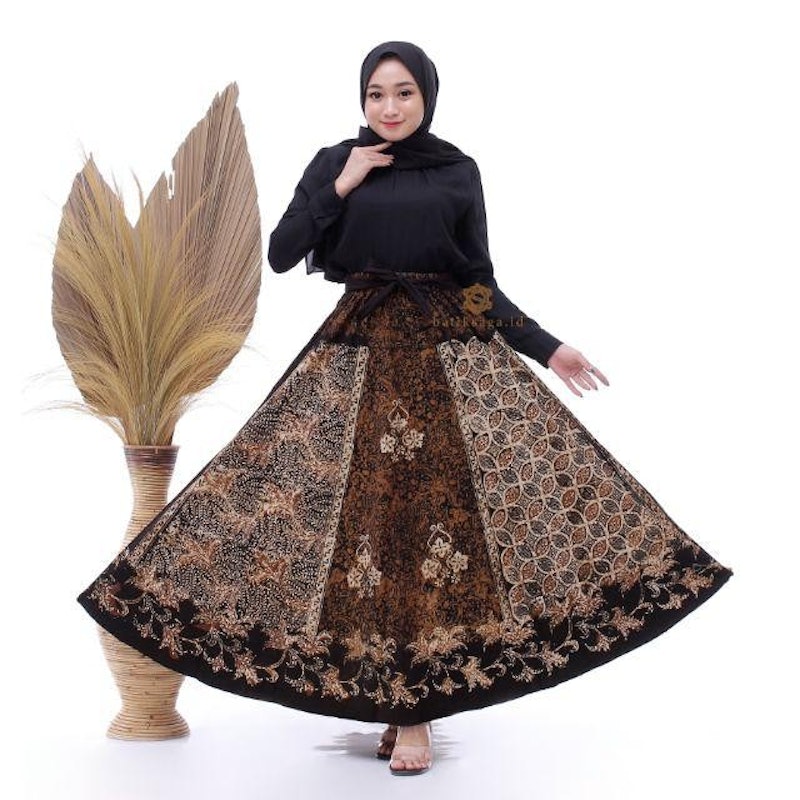 Batik Saga Rok Payung Batik Cap 3