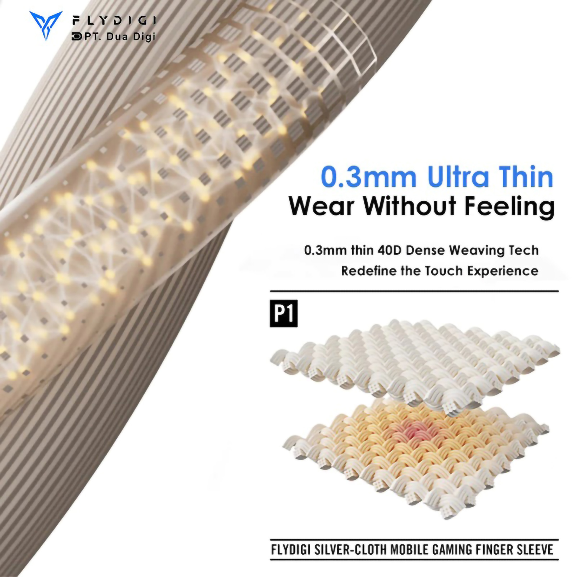 FLYDIGI FLYDIGI Silver-cloth Gaming Finger Sleeve P1