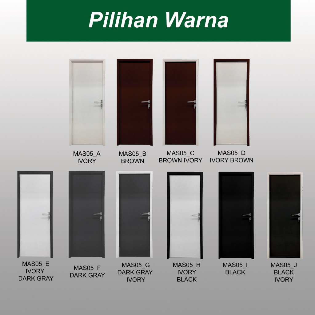 Pintu Kamar Tidur / Kamar Mandi Aluminium 3