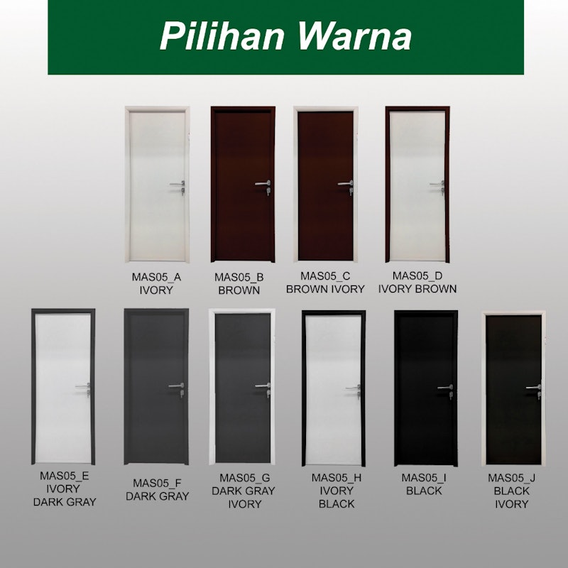 Pintu Kamar Tidur / Kamar Mandi Aluminium 3